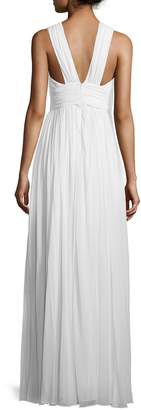 Michael Kors Collection Cross-Front Cutout Gown, Optic White