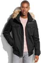 Thumbnail for your product : Sean John Hooded Faux-Fur-Trim Bomber Jacket