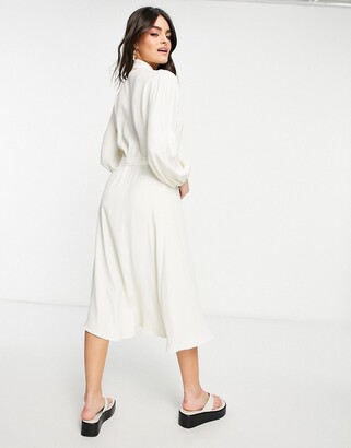 Ghost Tansy long sleeved dress In ivory