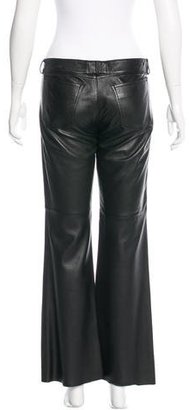 Theory Leather Wide-Leg Pants
