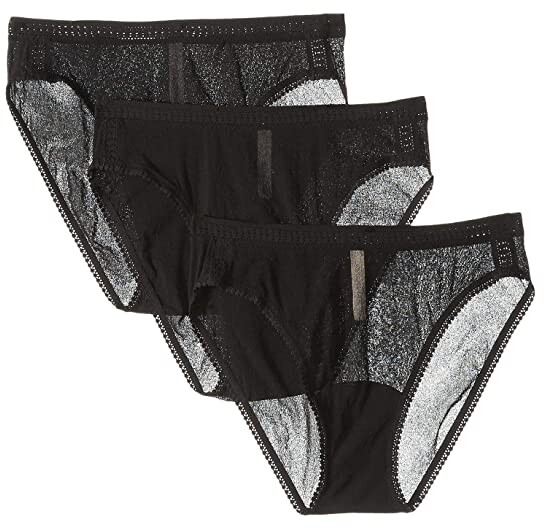 OnGossamer Gossamer Mesh HiCut Brief 3Pack 3012P3 (Black) Women's