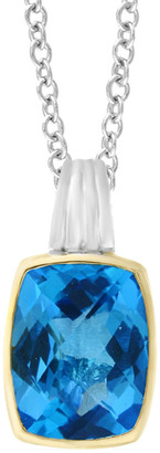Effy Fine Jewelry Silver Blue Topaz Pendant Necklace