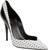 Thumbnail for your product : Narciso Rodriguez Python-Print Two-Tone Pumps