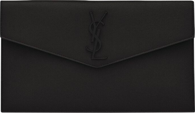 Saint Laurent Monogram Key Pouch in Matelassé Leather - Black