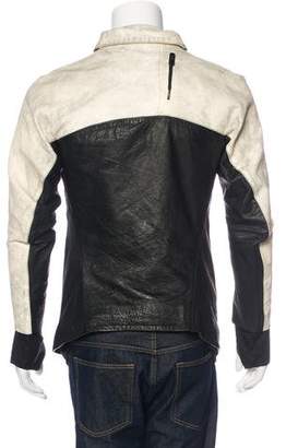 Boris Bidjan Saberi J1 Distressed Leather Jacket