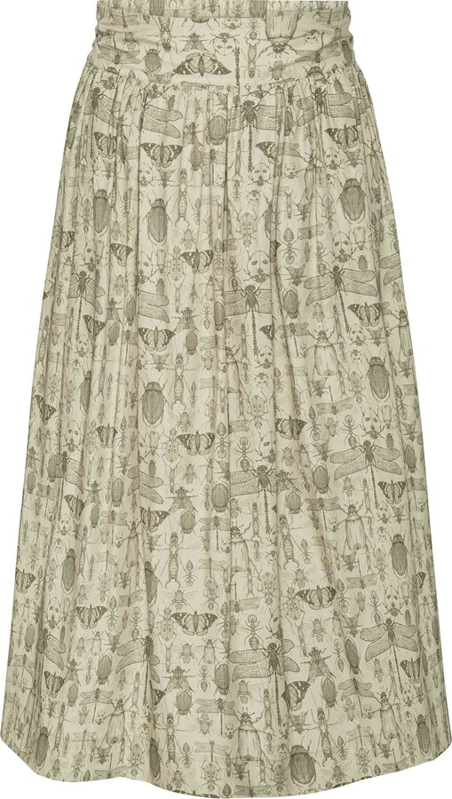 Green Grobund Mette Skirt - The Long One With Insects