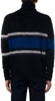 Thumbnail for your product : Golden Goose Navy Wool Striped Turtleneck Jumper