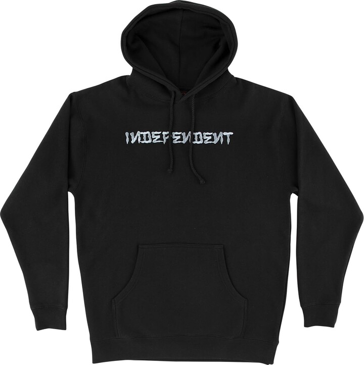 Independent Truck Company Dressen Bar Embroidered P/O Hooded Heavyweight Sweatshirt Black XL Mens