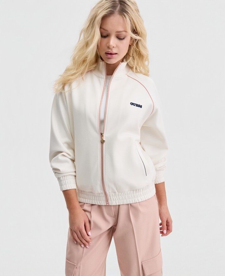 GUESS Women's Georgia High-Neck Full-Zip Sweatshirt