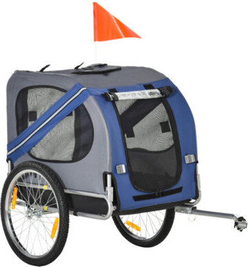 PRIME PLUMBING INCORPORATED Pet bike trailer with 3 entrances, large tires suitable for off-road use, with mesh screen