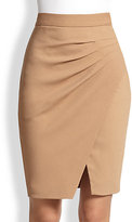 Thumbnail for your product : L'Agence Asymmetrical Draped-Pleat Wrap-Effect Skirt