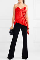 Thumbnail for your product : Vivienne Westwood Strapless Asymmetric Piqué Top - Red