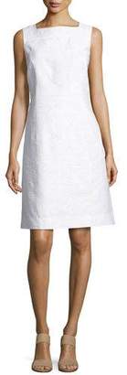 Lafayette 148 New York Jojo Sleeveless Fragmented Jacquard Dress, Plus Size, White