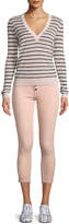 Thumbnail for your product : Veronica Beard Debbie Button-Fly Cropped Jeans
