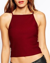 Thumbnail for your product : ASOS Textured Top With Square Neck