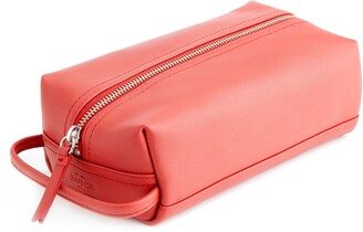 ROYCE New York Compact Leather Toiletry Bag