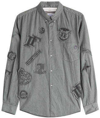 Golden Goose Button-Down Shirt with Patches