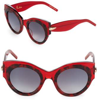 Pomellato 48MM Round Printed Sunglasses
