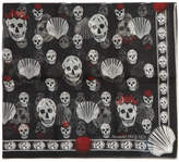 Thumbnail for your product : Alexander McQueen Black Scalloped Multi Skull Scarf