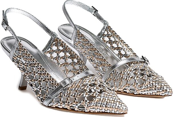 Marion Parke Women's Metallic Nappa Melissa Slingback Sandal