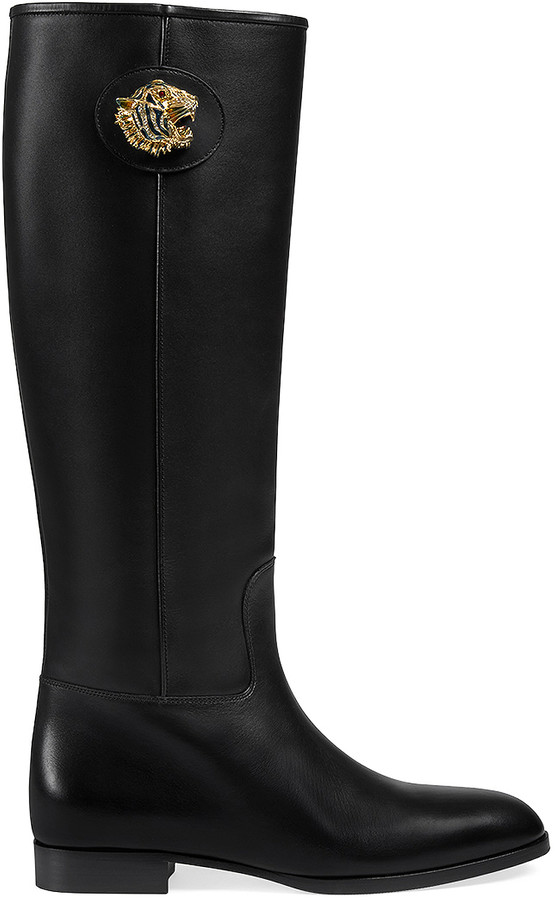 gucci magnum leather moto boots