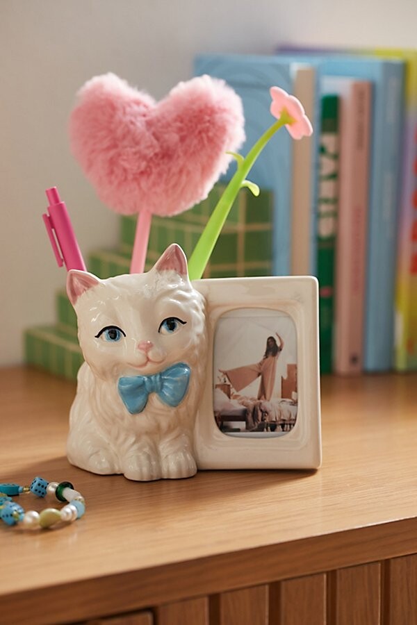 Urban Outfitters Cat INSTAX MINI Ceramic Picture Frame Vase in