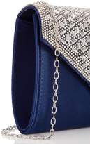 Thumbnail for your product : Quiz Navy Jewel Cluster Envelope Bag