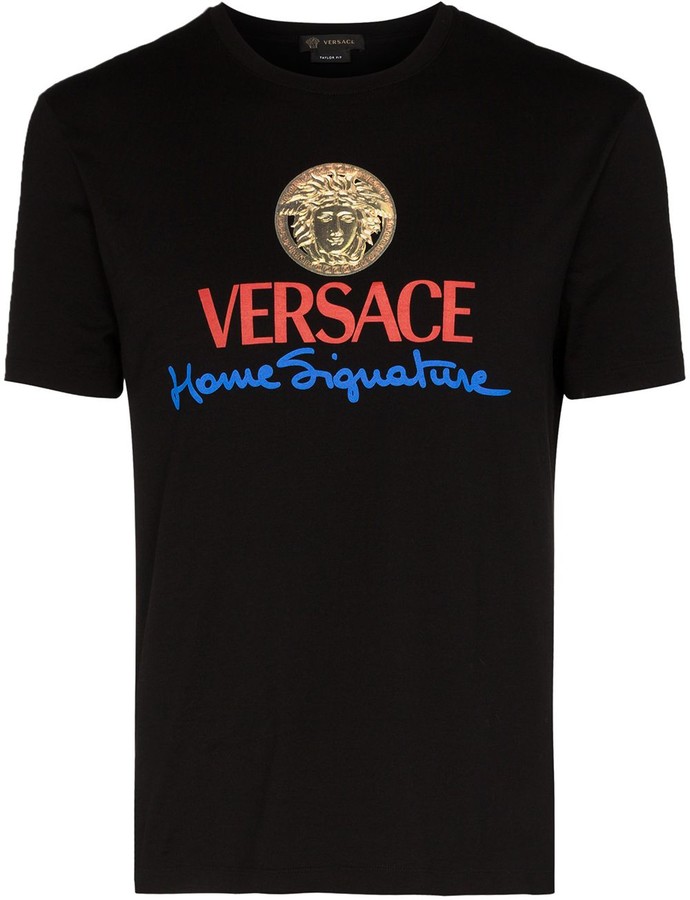 Versace Medusa logo Tshirt ShopStyle