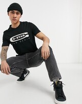 Thumbnail for your product : G Star G-Star Graphic cotton chest logo slim fit t-shirt in black