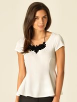 Thumbnail for your product : M&Co Short sleeve peplum top