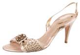Thumbnail for your product : Rene Caovilla Embellished Slingback Sandals
