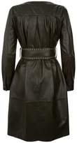 Thumbnail for your product : SET Belted Leather Dress