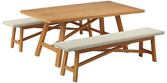 John Lewis & Partners Stockholm 6 Seater Garden Dining Table & Bench Set, FSC-Certified (Eucalyptus), Natural