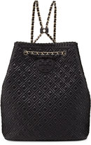 Thumbnail for your product : Tory Burch Marion Quilted Leather Backpack, Black