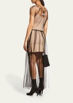 Thumbnail for your product : Maison Margiela Sheer Tulle Overlay Maxi Dress
