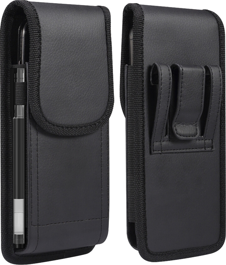HKNR Nylon Leather Phone Belt Clip Case Waist Bag For iPhone 16 15 14 Pro Max Samsung S24 S23 S22 Xiaomi Redmi Note 13 Holster Cover