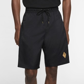 mens metallic gold shorts