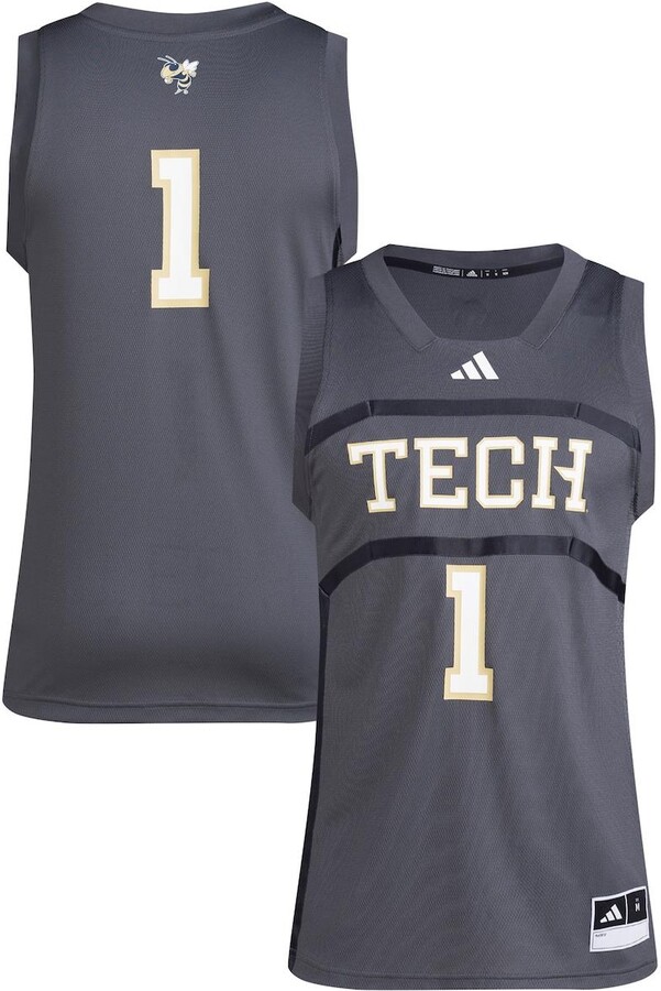 Adidas Men's 1 Gray Georgia Tech Yellow Jackets Replica Swingman Jersey
