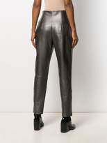 Thumbnail for your product : Alberta Ferretti high waisted leather trousers
