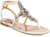 Badgley Mischka Cara Embellished Flat Evening Sandals