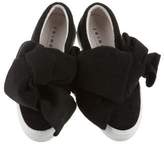 Thumbnail for your product : Joshua Sanders Bow-Accented Slip-On Sneakers