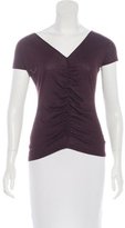Thumbnail for your product : Akris Short Sleeve V-Neck Top