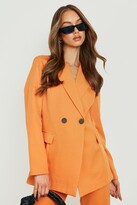 Thumbnail for your product : boohoo Double Breasted Contrast Button Blazer