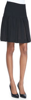 Thumbnail for your product : Donna Karan Pleated Skirt with Yoke, Black