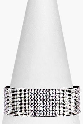 boohoo NEW Womens Alice Holographic Diamante Bling Choker in Multi size One Size