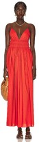 Thumbnail for your product : Matteau Shirred Triangle Maxi Dress in Rust