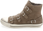 Thumbnail for your product : Ash Virgin Buckled Suede Sneaker, Stone