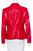 Thumbnail for your product : Rena Lange Leather Notch-Lapel Jacket
