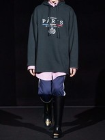 Thumbnail for your product : Balenciaga Oversize Embroidered Sweatshirt Hoodie