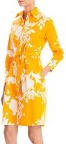 Thumbnail for your product : Carolina Herrera Collared Poplin Floral Shirtdress